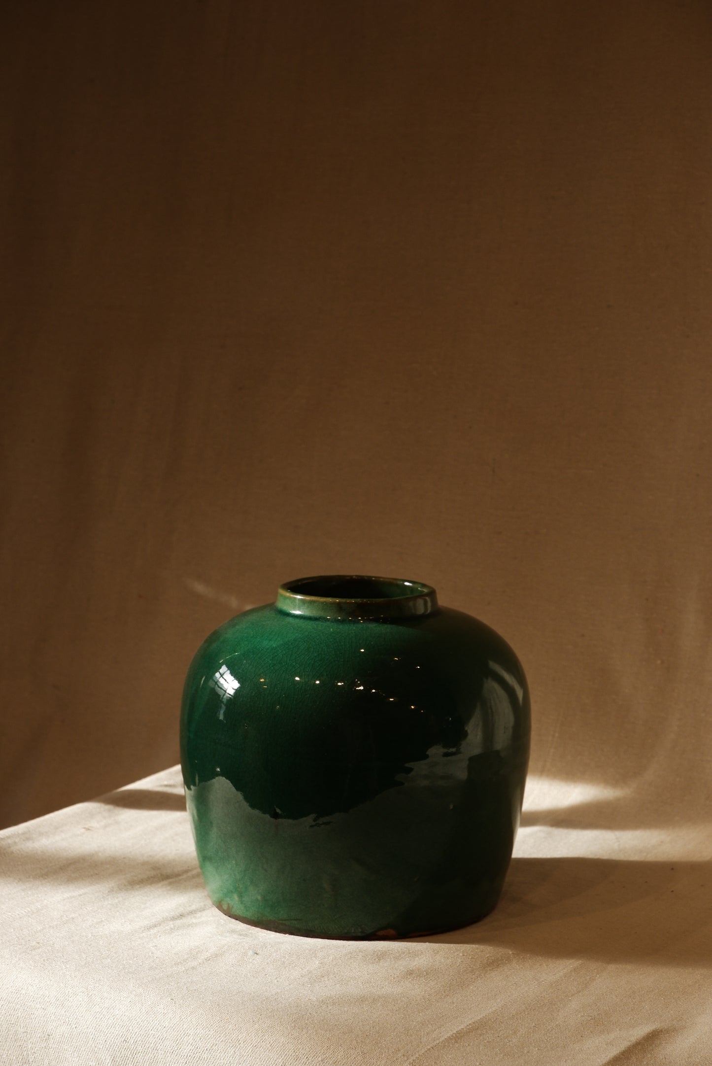 Green Kiln Glaze Ginger Jar