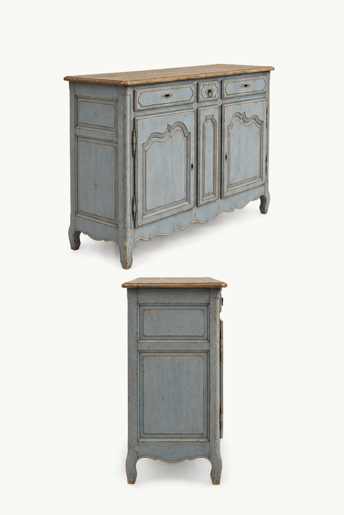Antique Painted Wood Cabinet