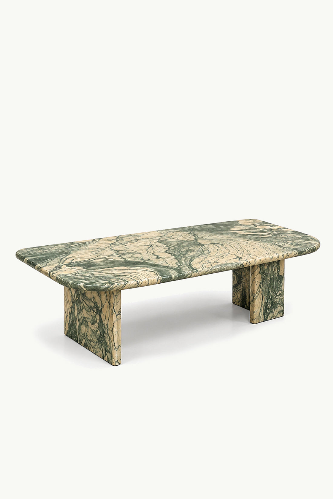 Italy 1960 Green Marble Coffee Table