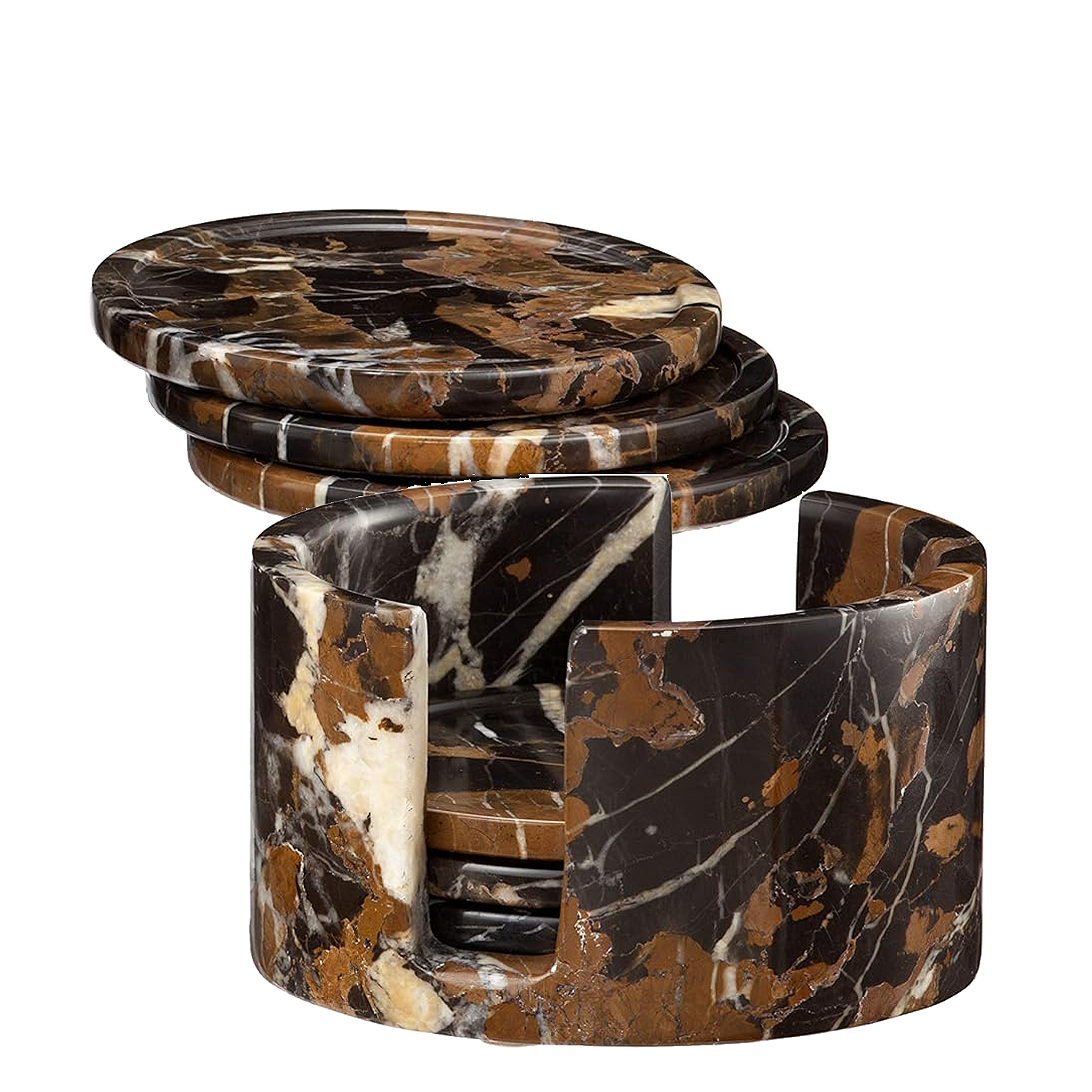 Brown & Black Marble Coaster Set