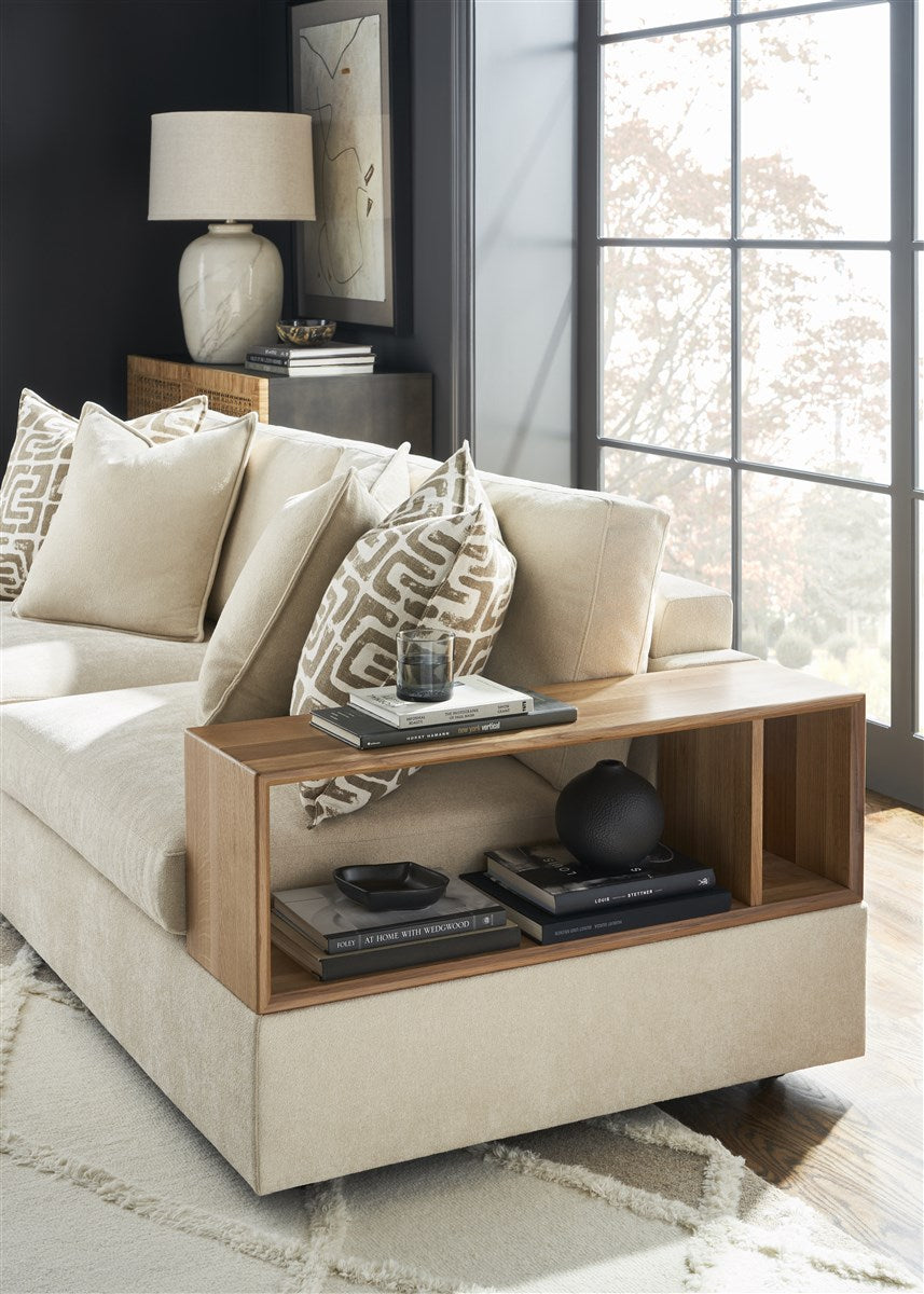 Embrace Wood Shelf Arm Sofa