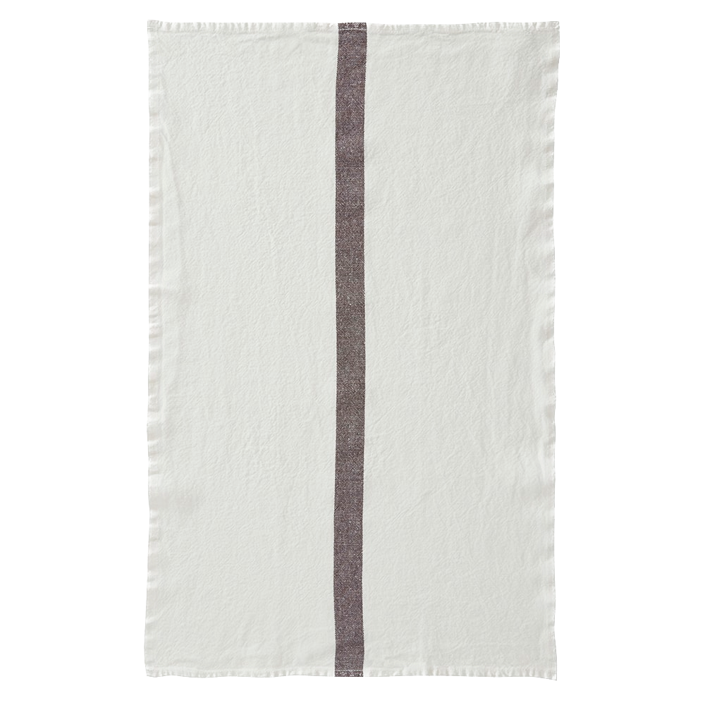 Dou Dou Tea Towel Blanc/Marron