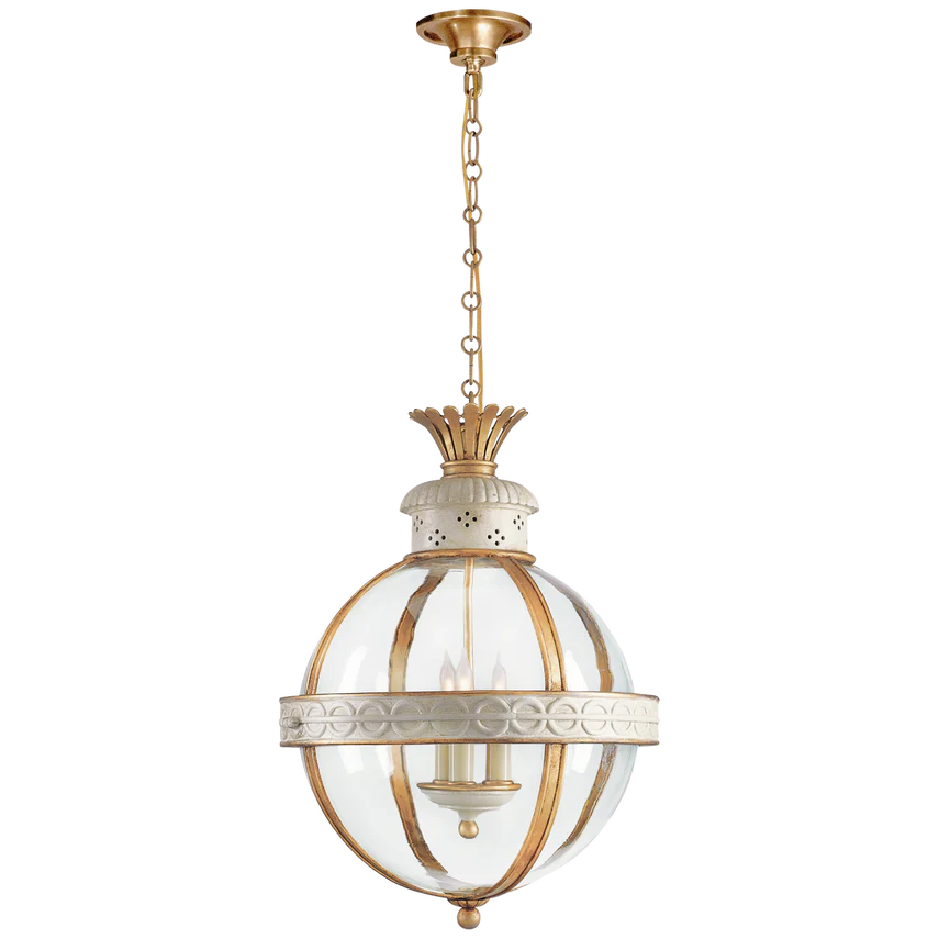 Crown Top Banded Globe Lantern