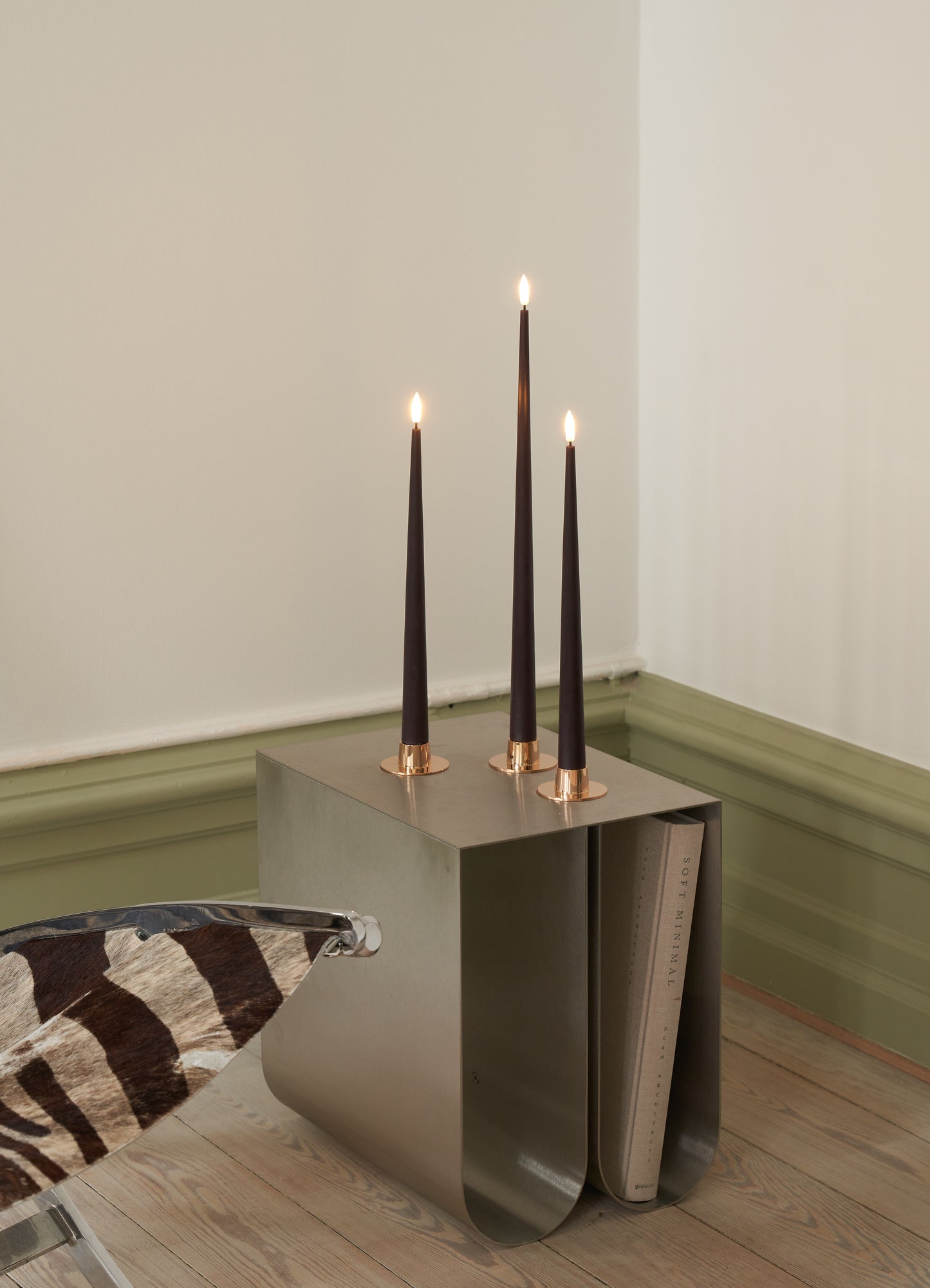 Espresso Taper Candle Set