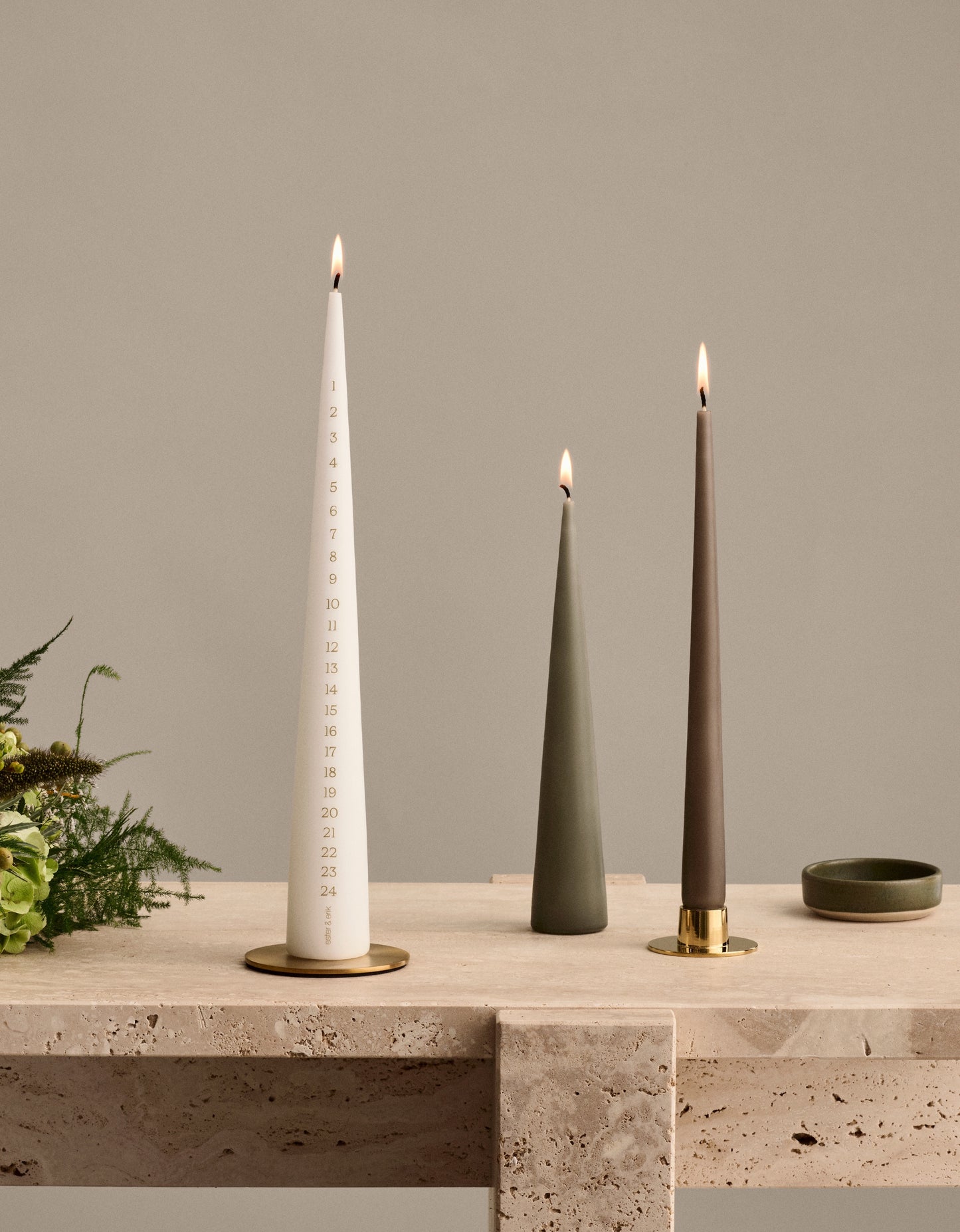 Ivory Calendar Candle