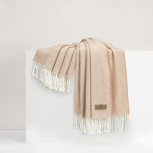 Soft Linen Italian Herringbone Throw