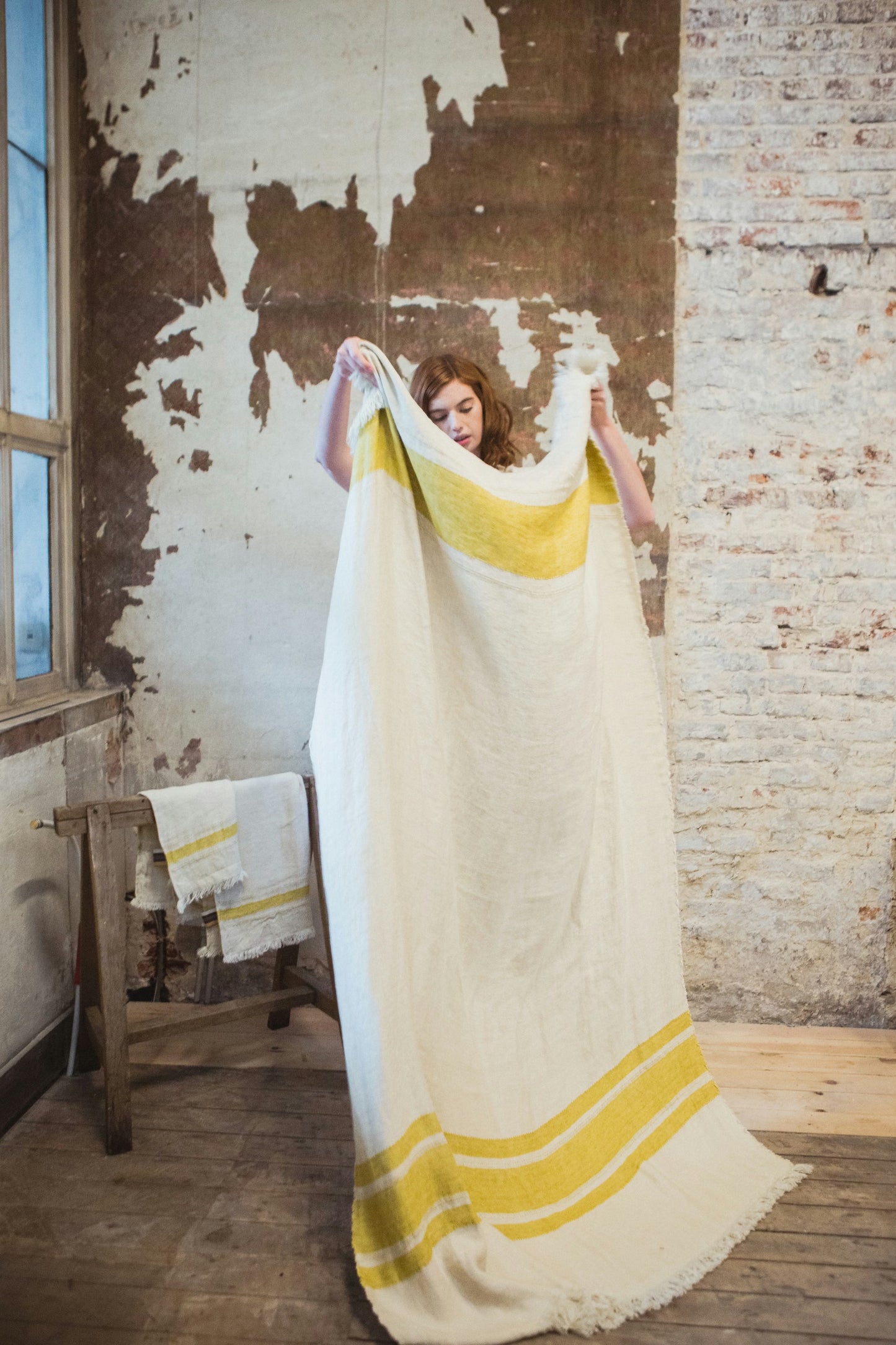 Belgian Towel - Mustard Stripe