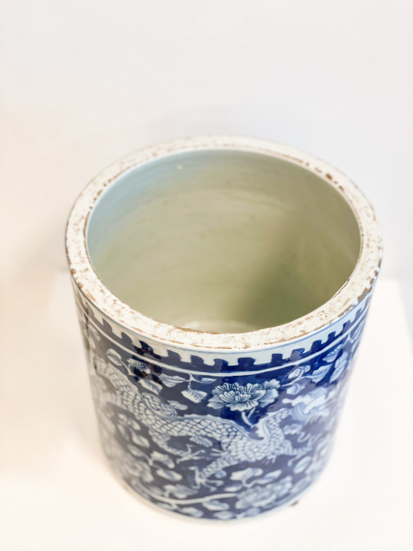 Blue & White Dragon Cachepot