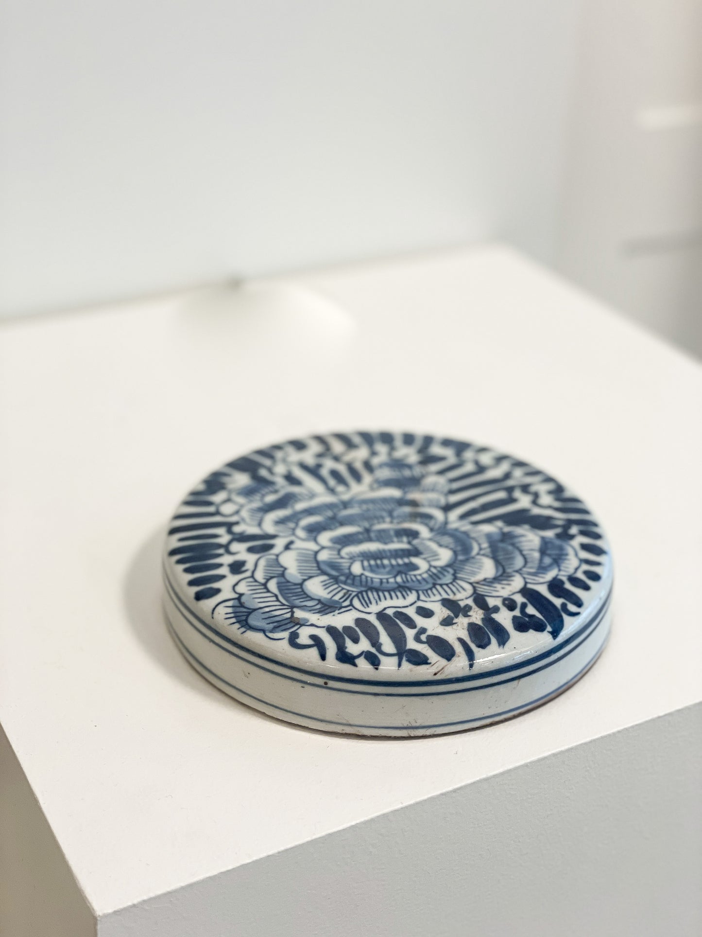 Blue & White Peony Storage Jar