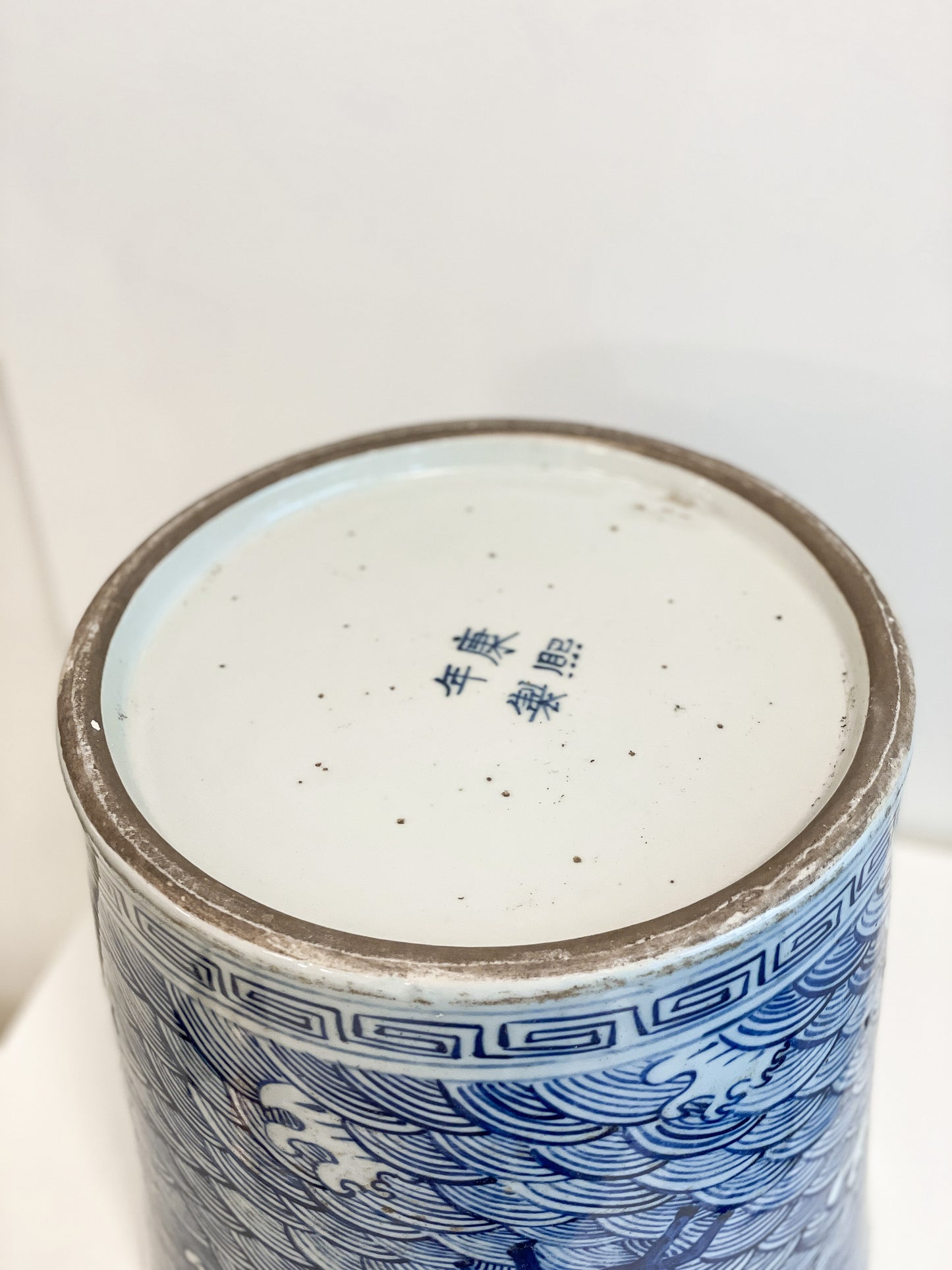 Vintage Blue & White Qilin Cachepot