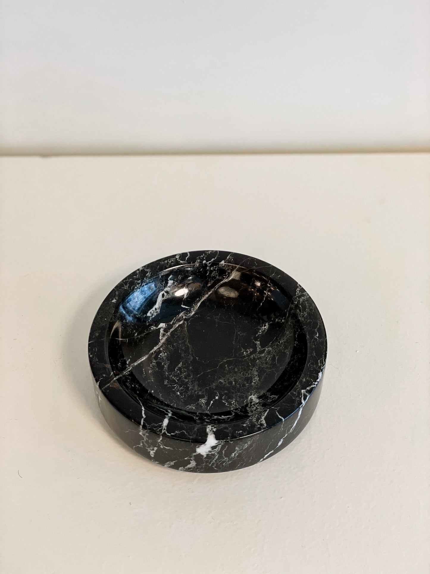 Black Zebra Marble Soap Dish