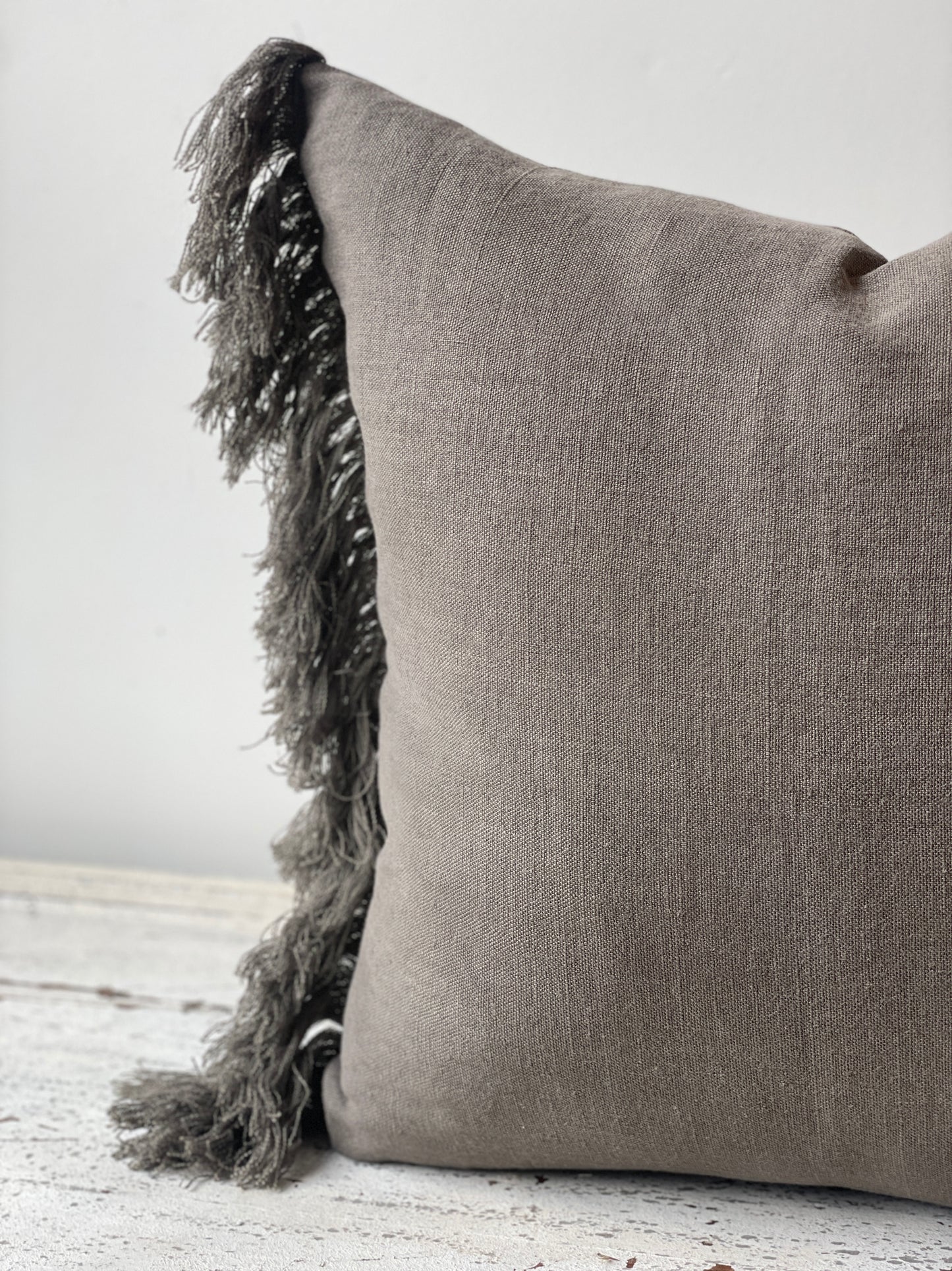31 Westgate Custom Walnut Fringe Pillow (22x22)