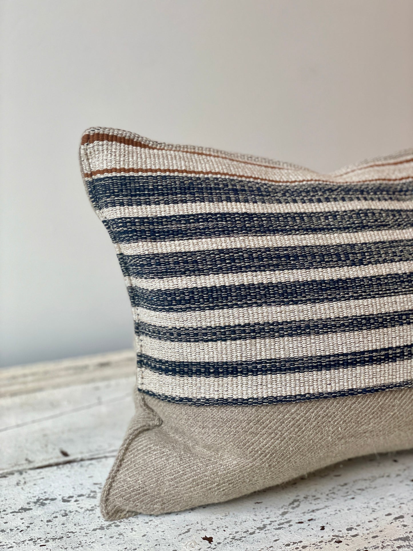 Custom Horizontal Stripe Cisco Home Bolster Pillow (12x18)