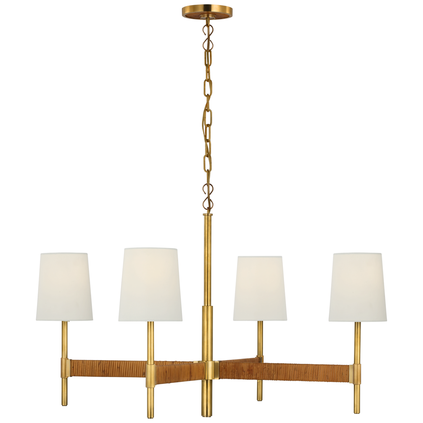 Elle Chandelier in Hand-Rubbed Antique Brass