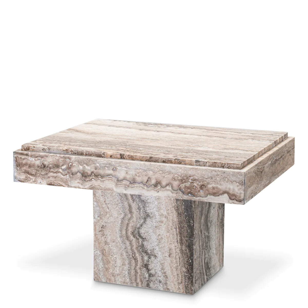 Silver Travertine Table