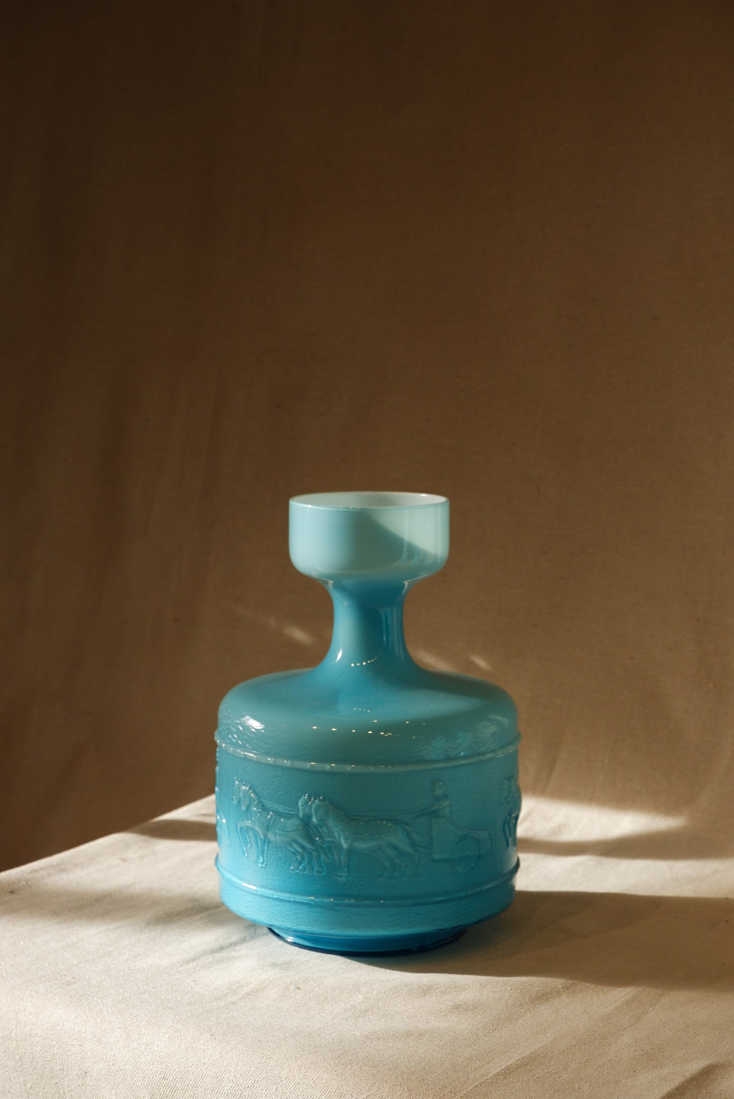 Vintage Blue Glass Vase