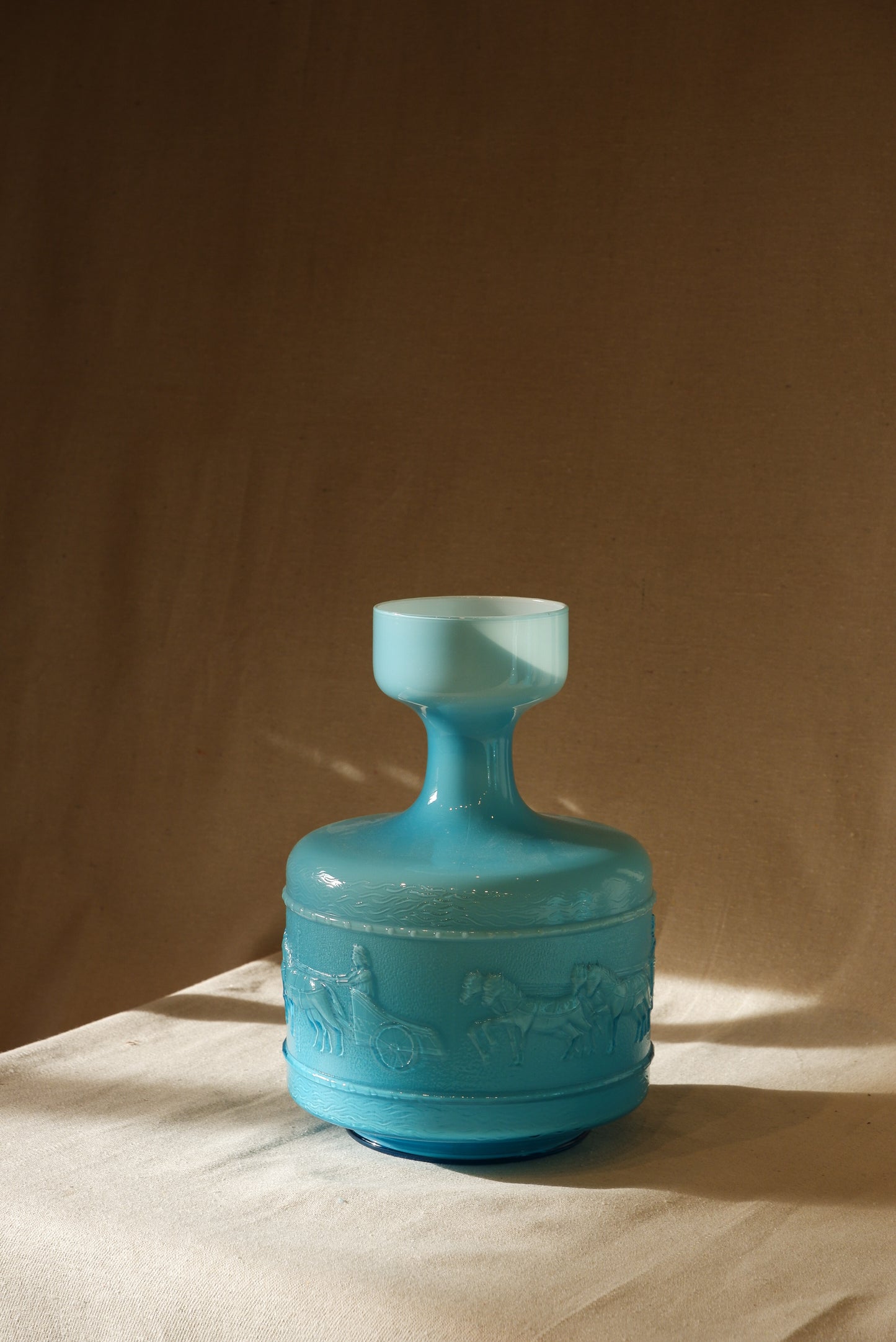 Vintage Blue Glass Vase