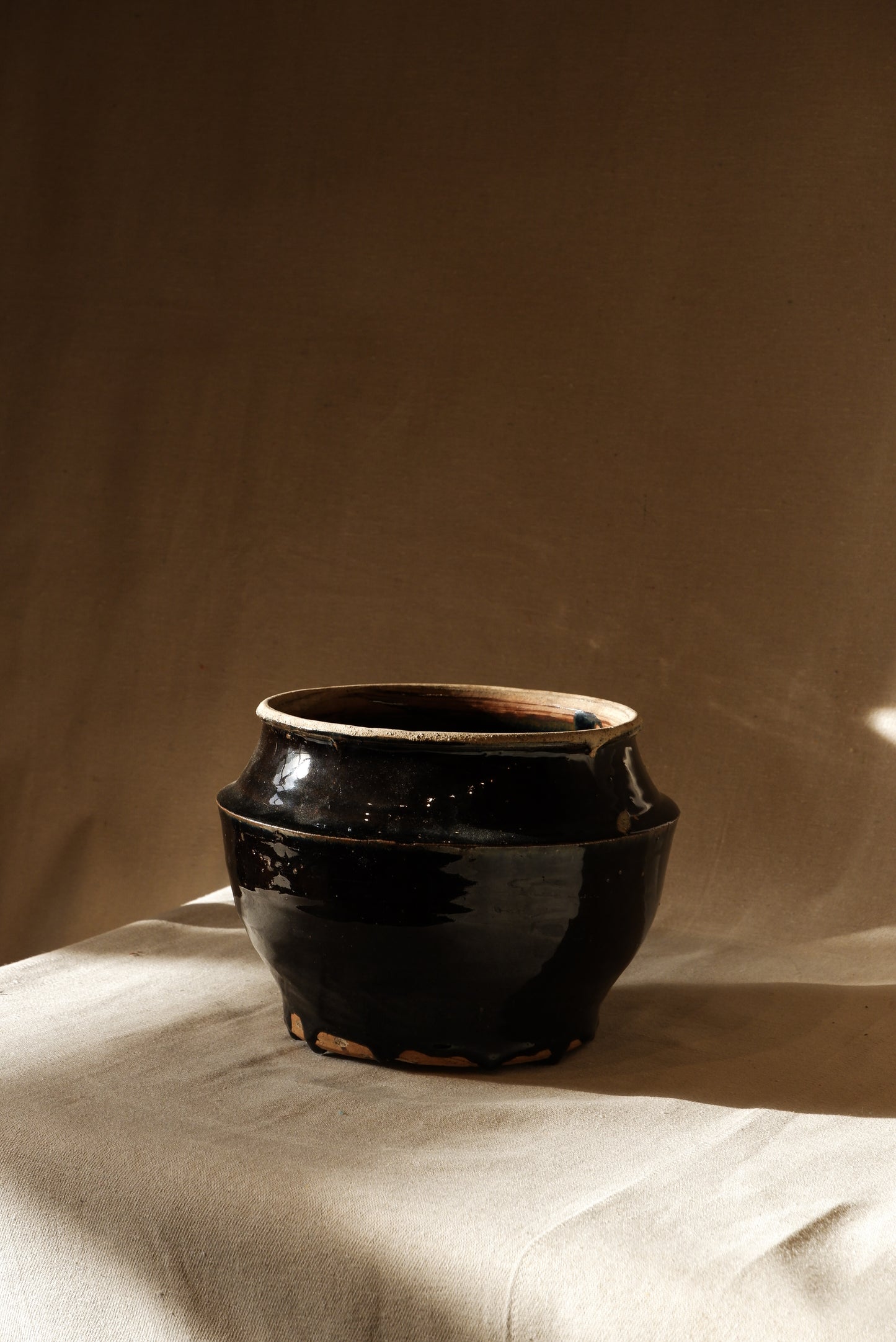 Small Black Glazed Jar
