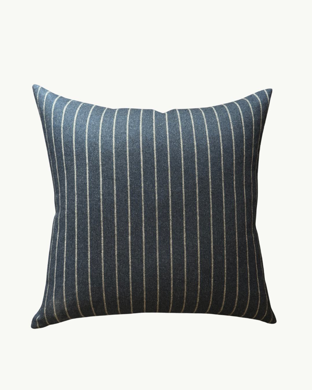 Navy Pinstripe Pillow (22x22)