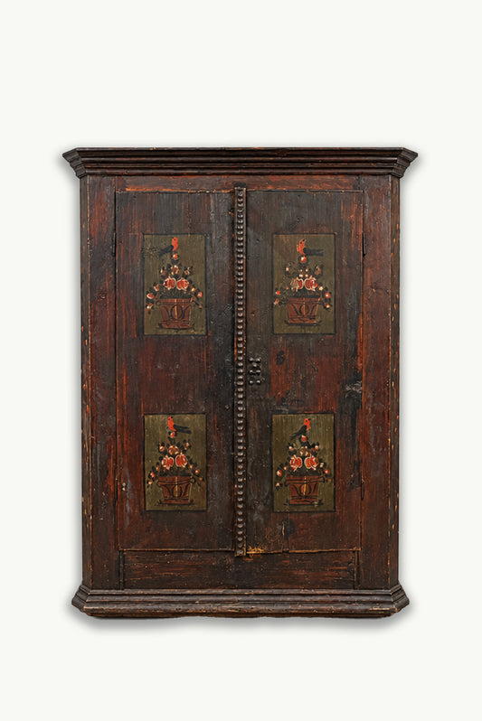 Antique Folk Painted Cabinet