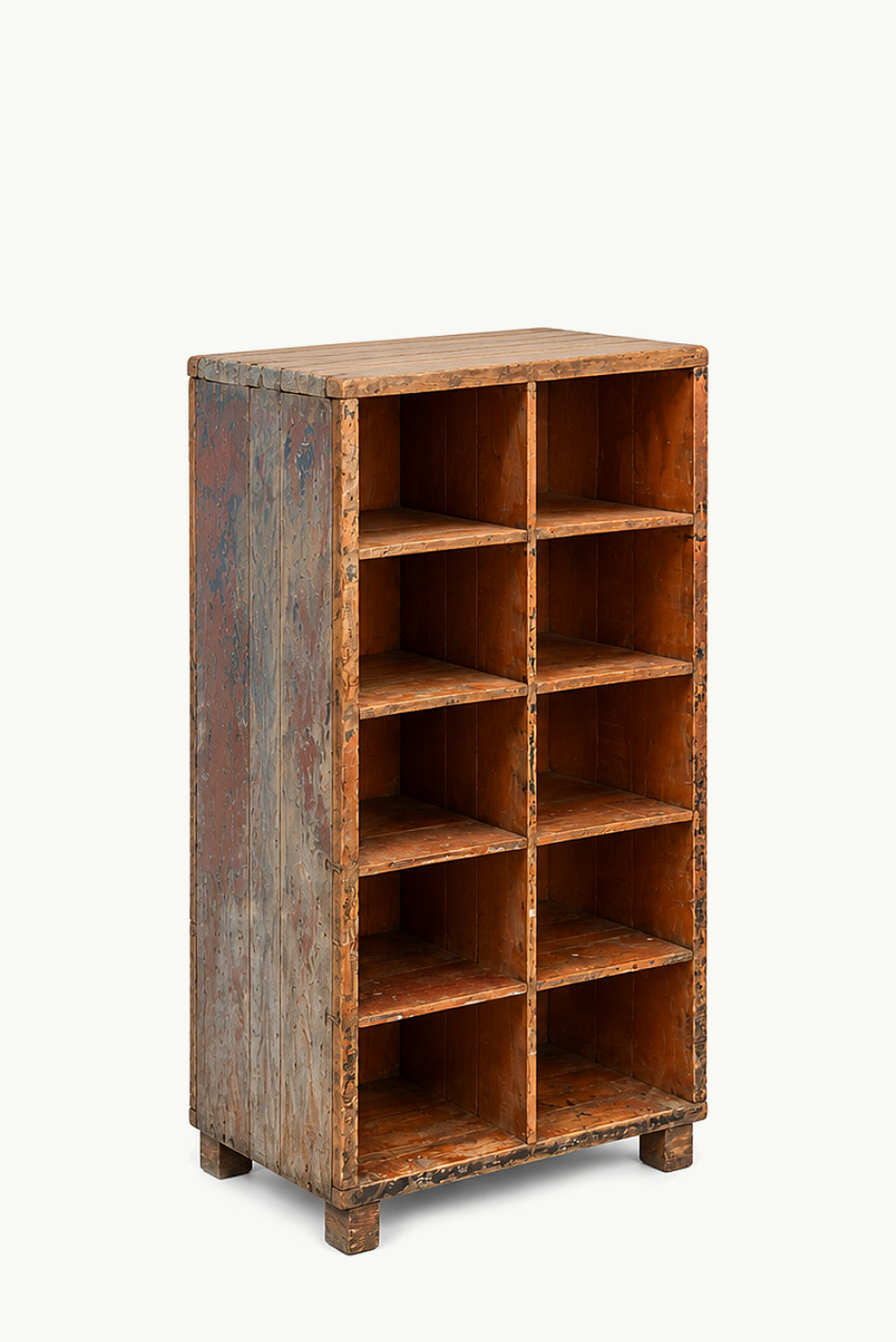 Vintage Wood Cubby Unit