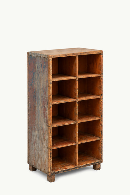 Vintage Wood Cubby Unit