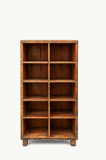 Vintage Wood Cubby Unit