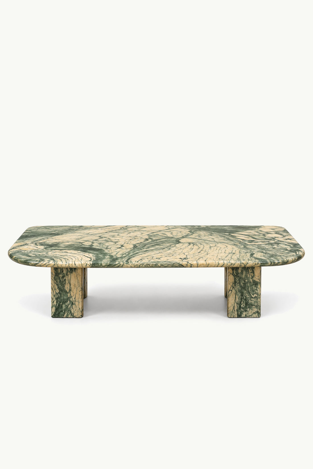 Italy 1960 Green Marble Coffee Table