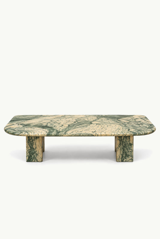 Italy 1960 Green Marble Coffee Table