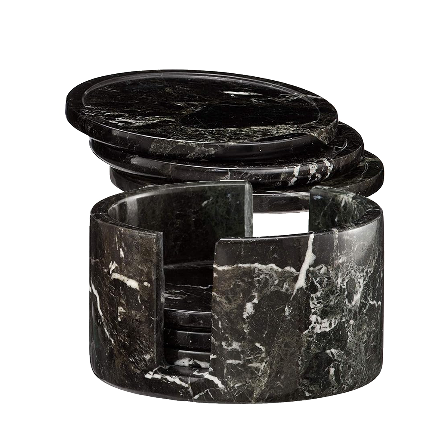 Black Zebra Coaster Set