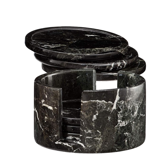 Black Zebra Coaster Set