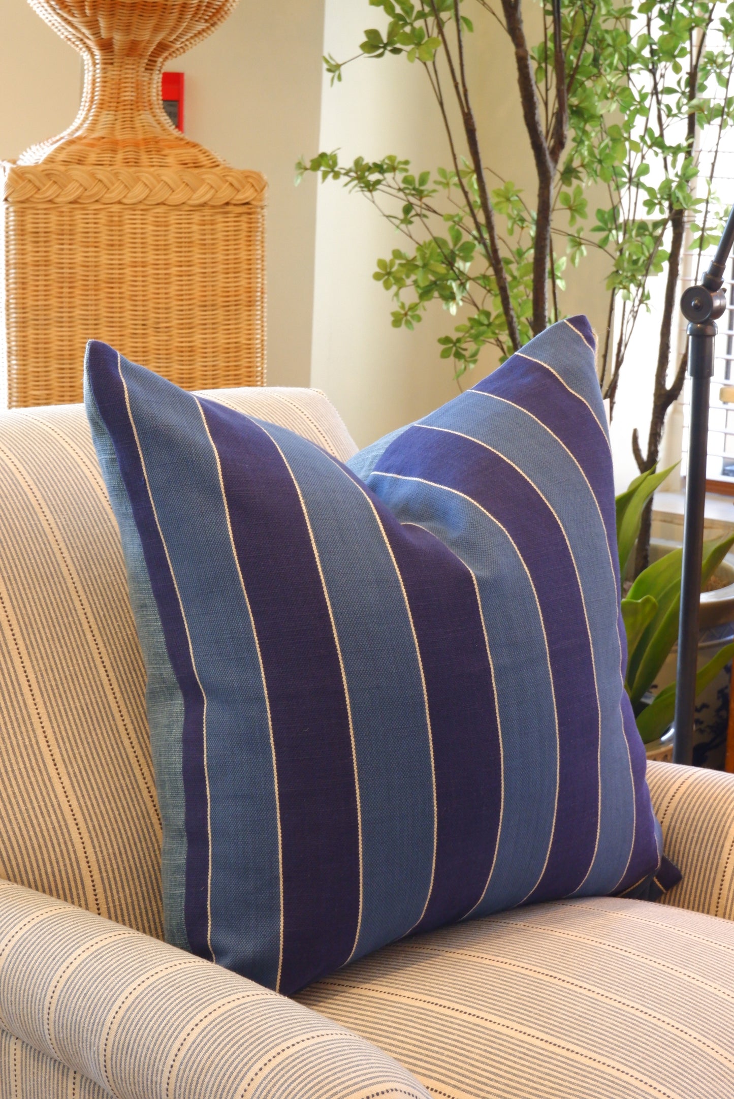 Custom 31 Westgate Pillow in Featherbed Stripe