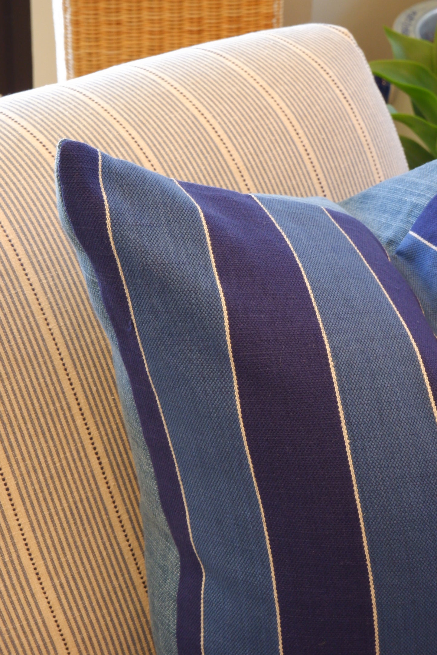 Custom 31 Westgate Pillow in Featherbed Stripe