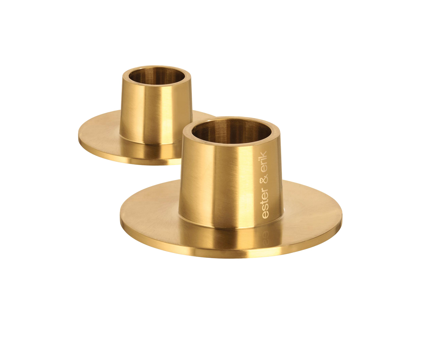 Set of Matt Gold Candle Holders