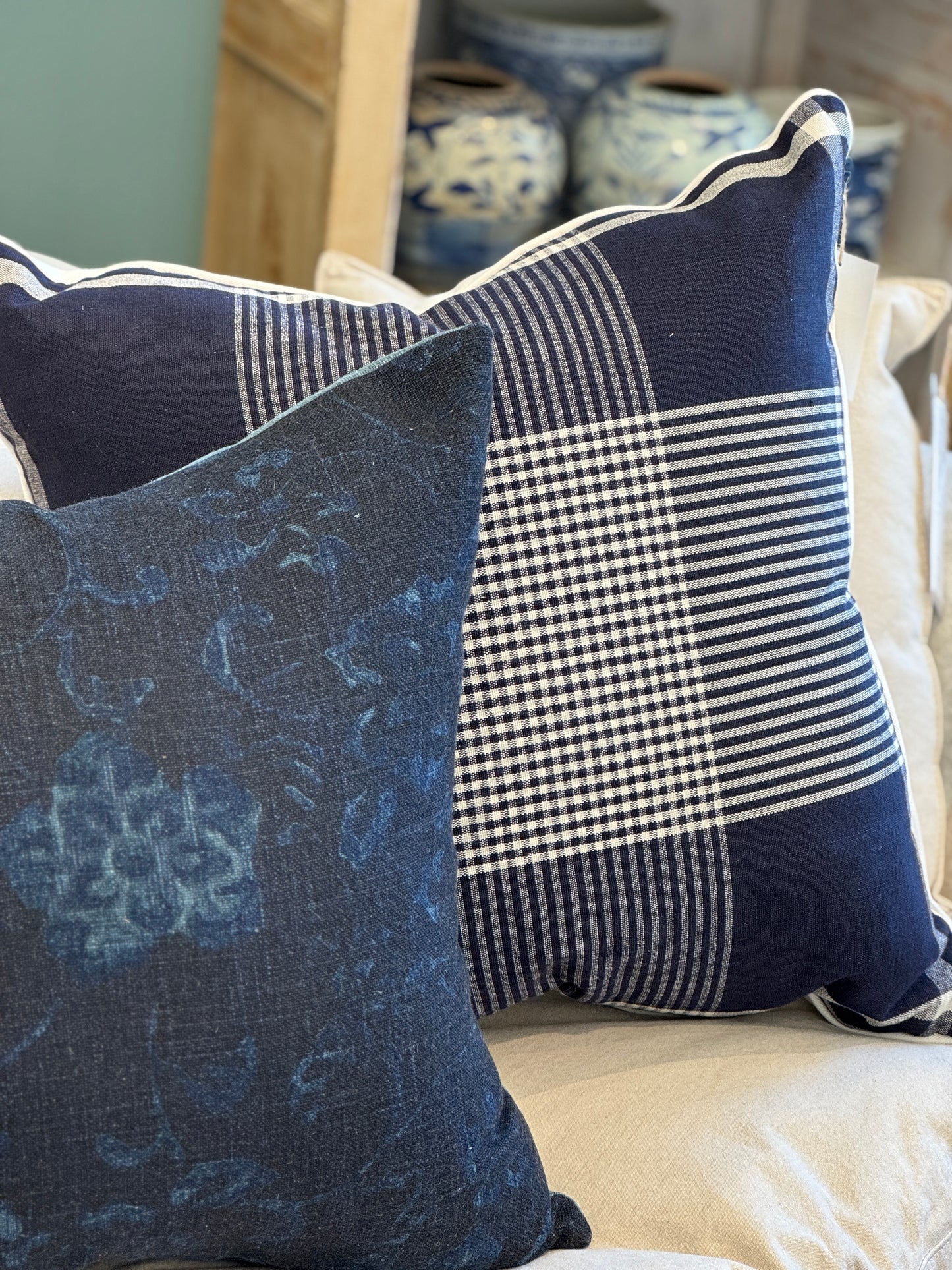Custom 31 Westgate Blue & White Pillow