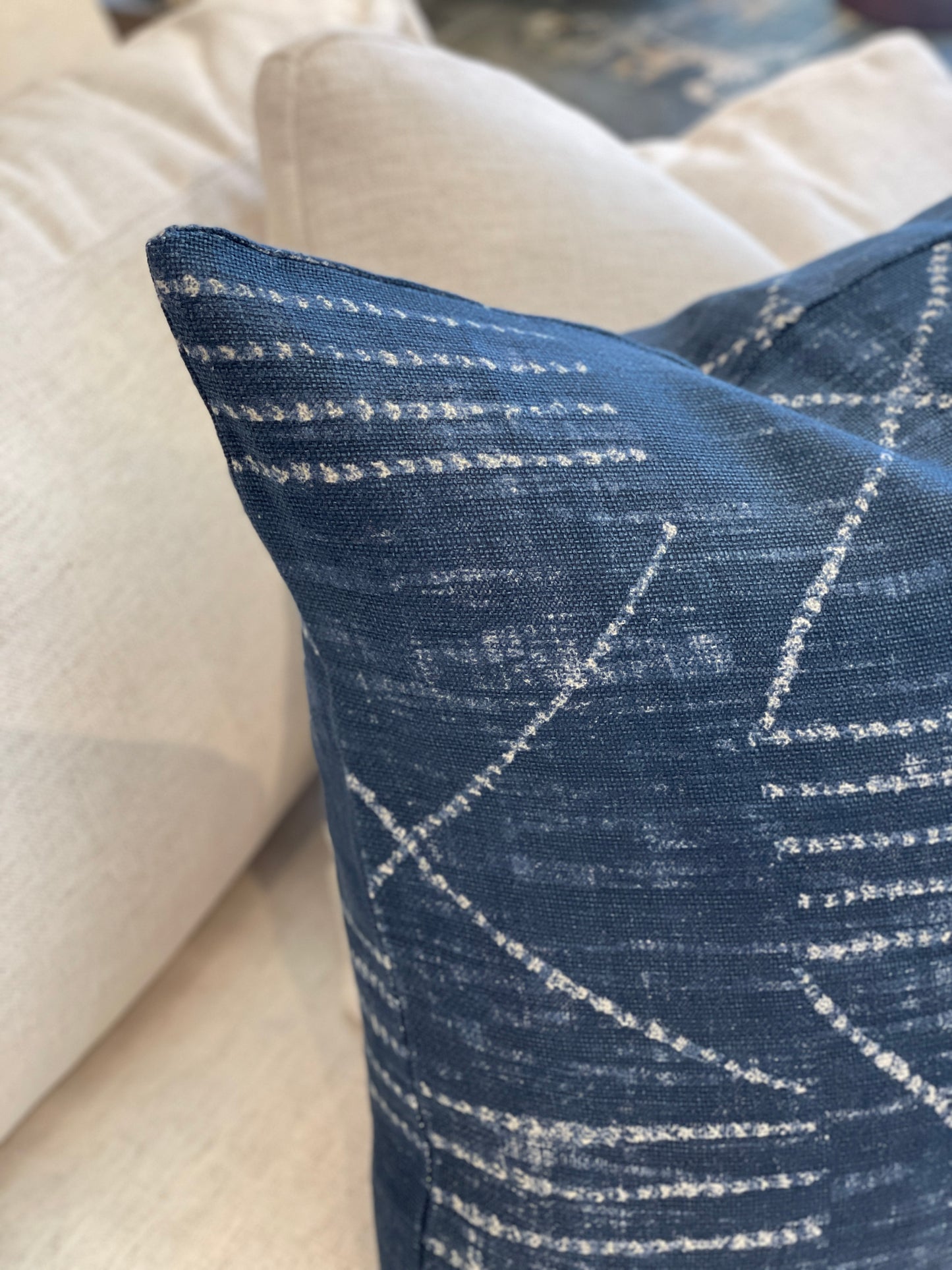 31 Westgate Custom Pillow in Lagos Indigo