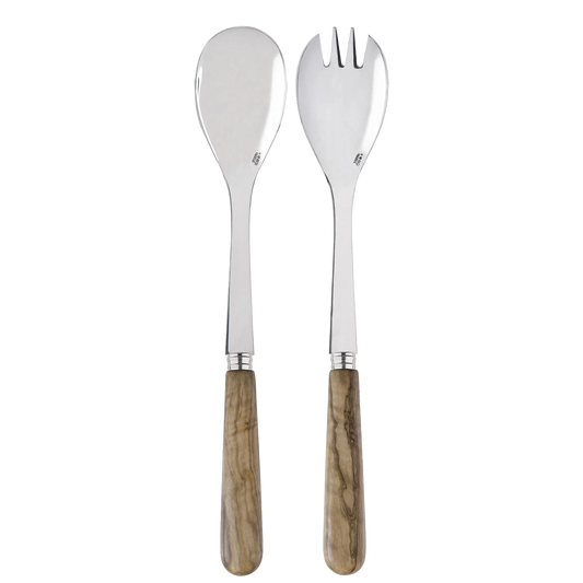 Olive Wood Salad Set