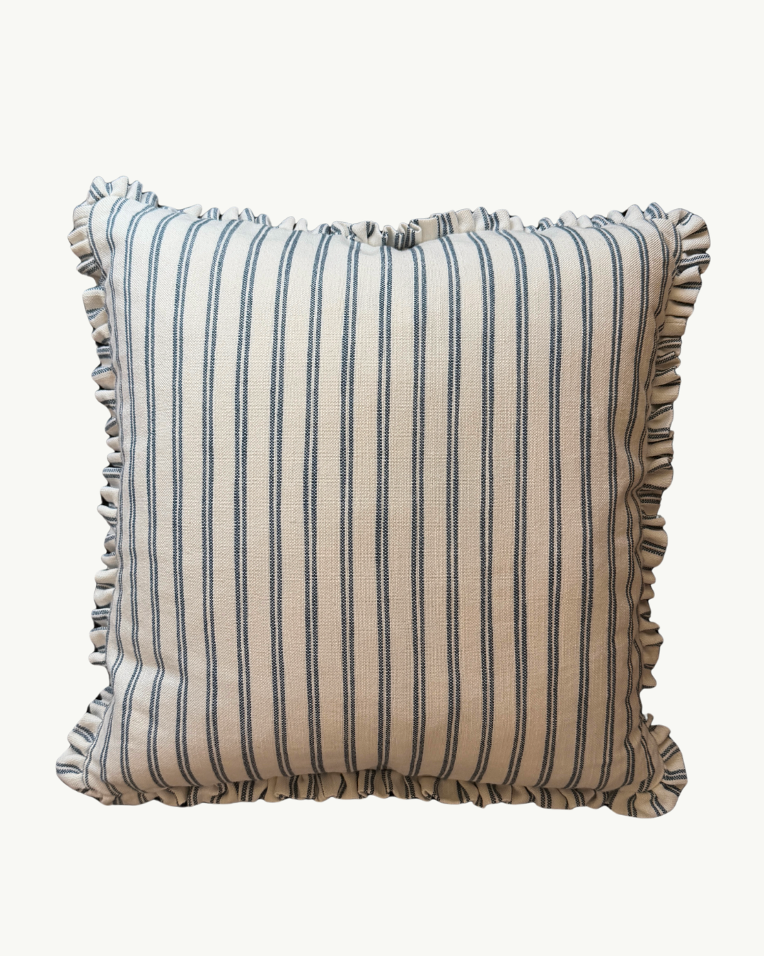 White Beach Breton Ruffle Pillow (18x18)