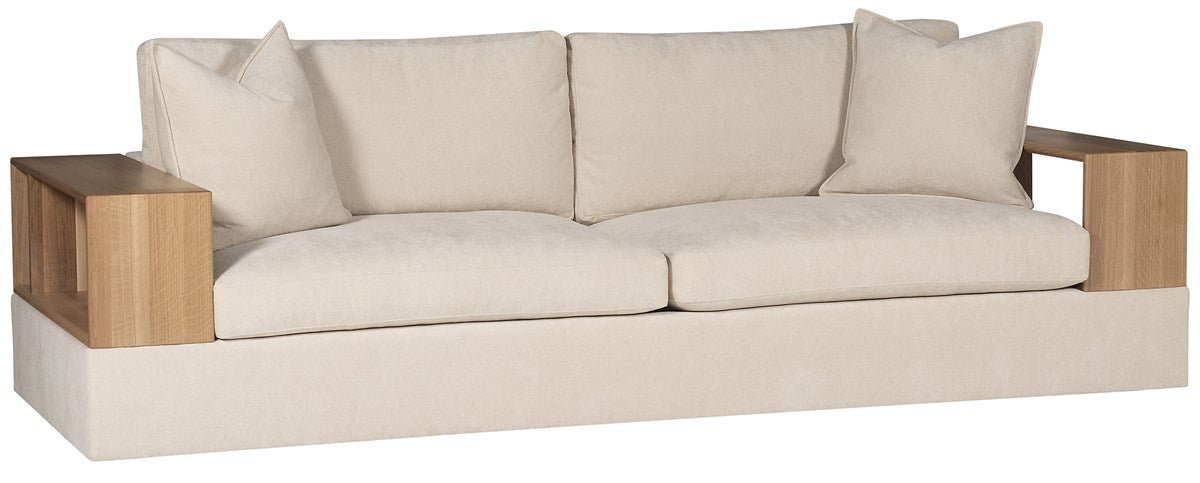 Embrace Wood Shelf Arm Sofa