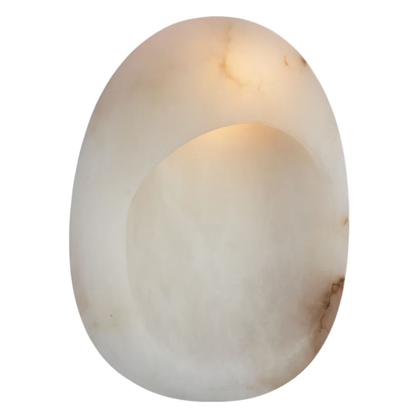 Esculpa 14" Round Alabaster Sconce