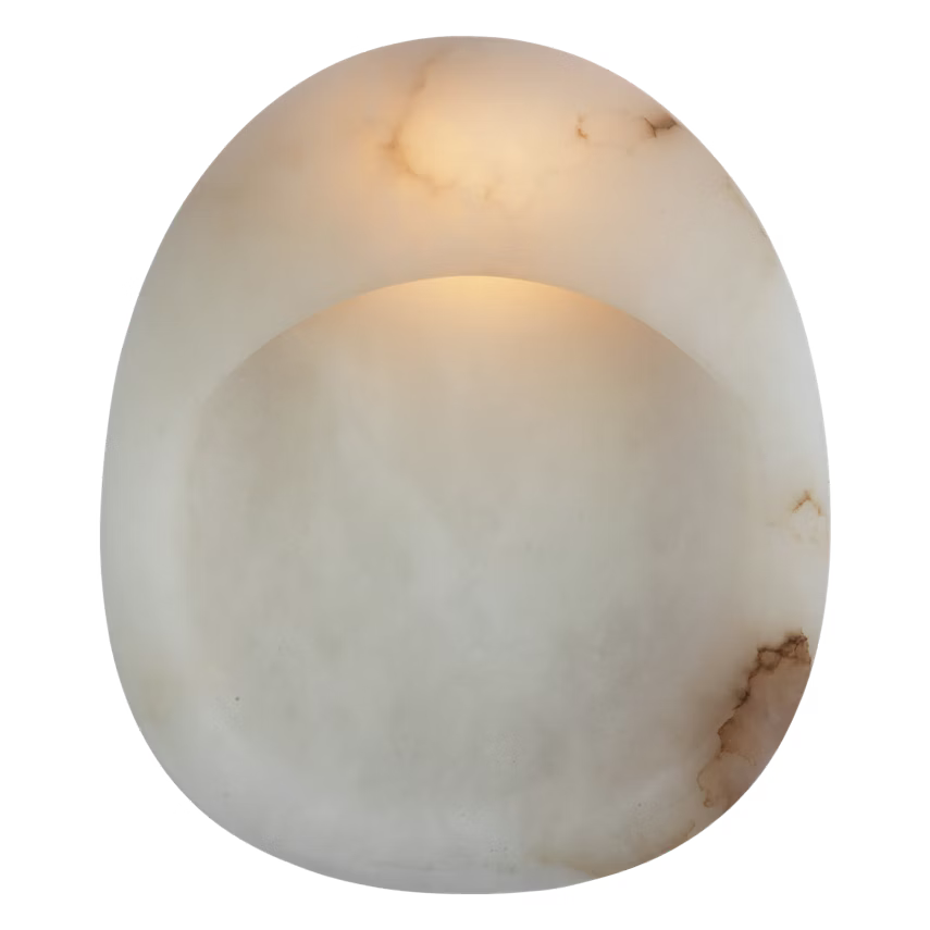 Esculpa 14" Round Alabaster Sconce