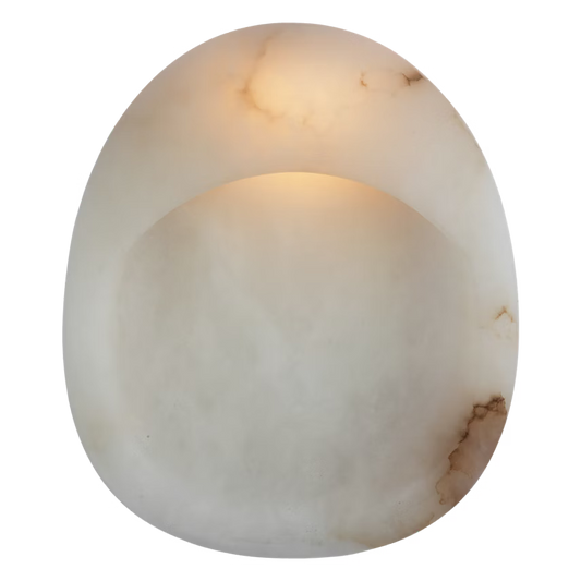 Esculpa 14" Round Alabaster Sconce