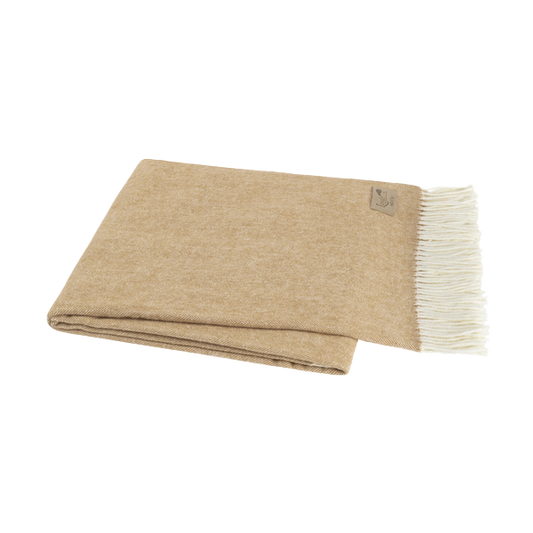 Caramel Classic Italian Herringbone Throw