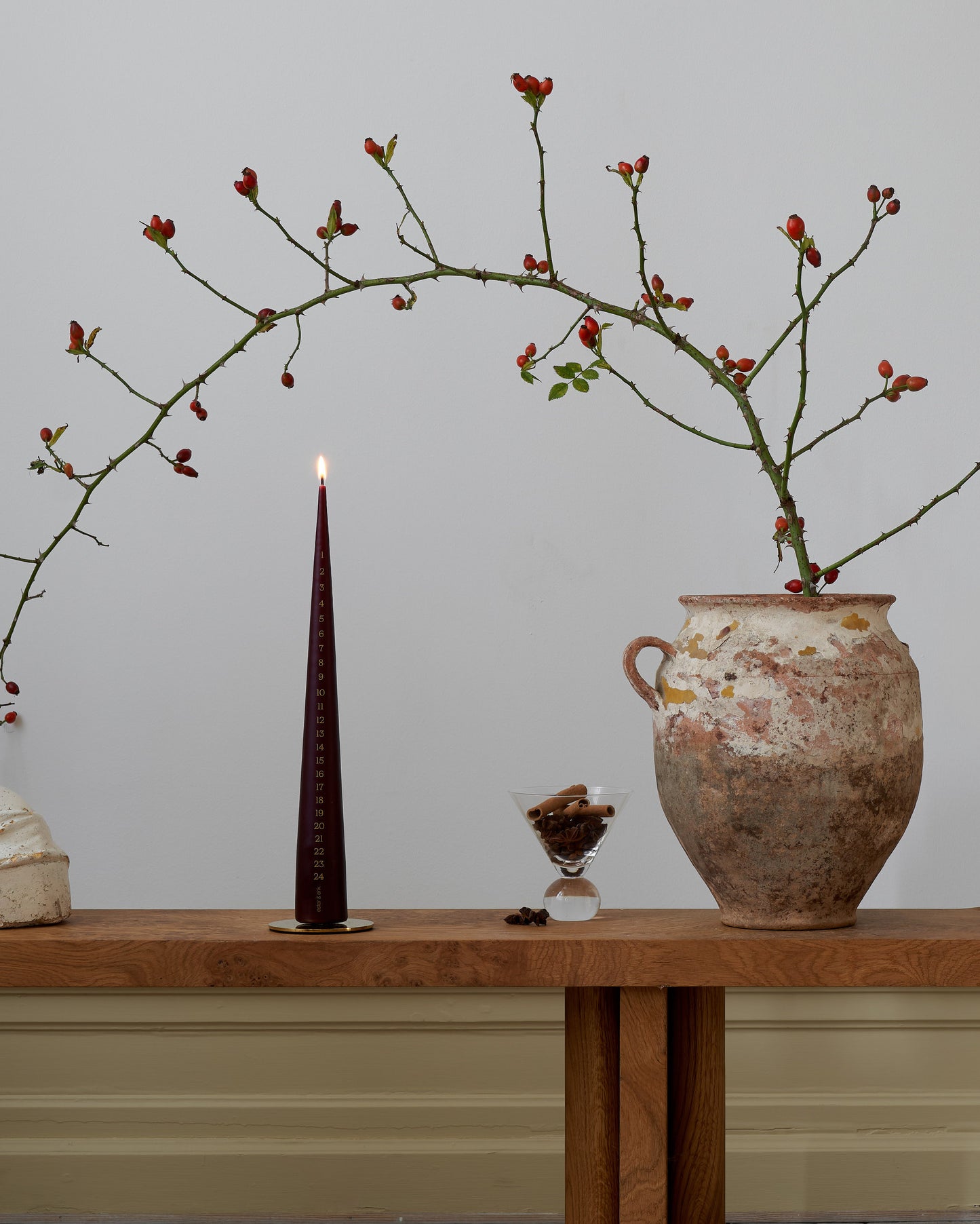 Deep Wine Calendar Candle