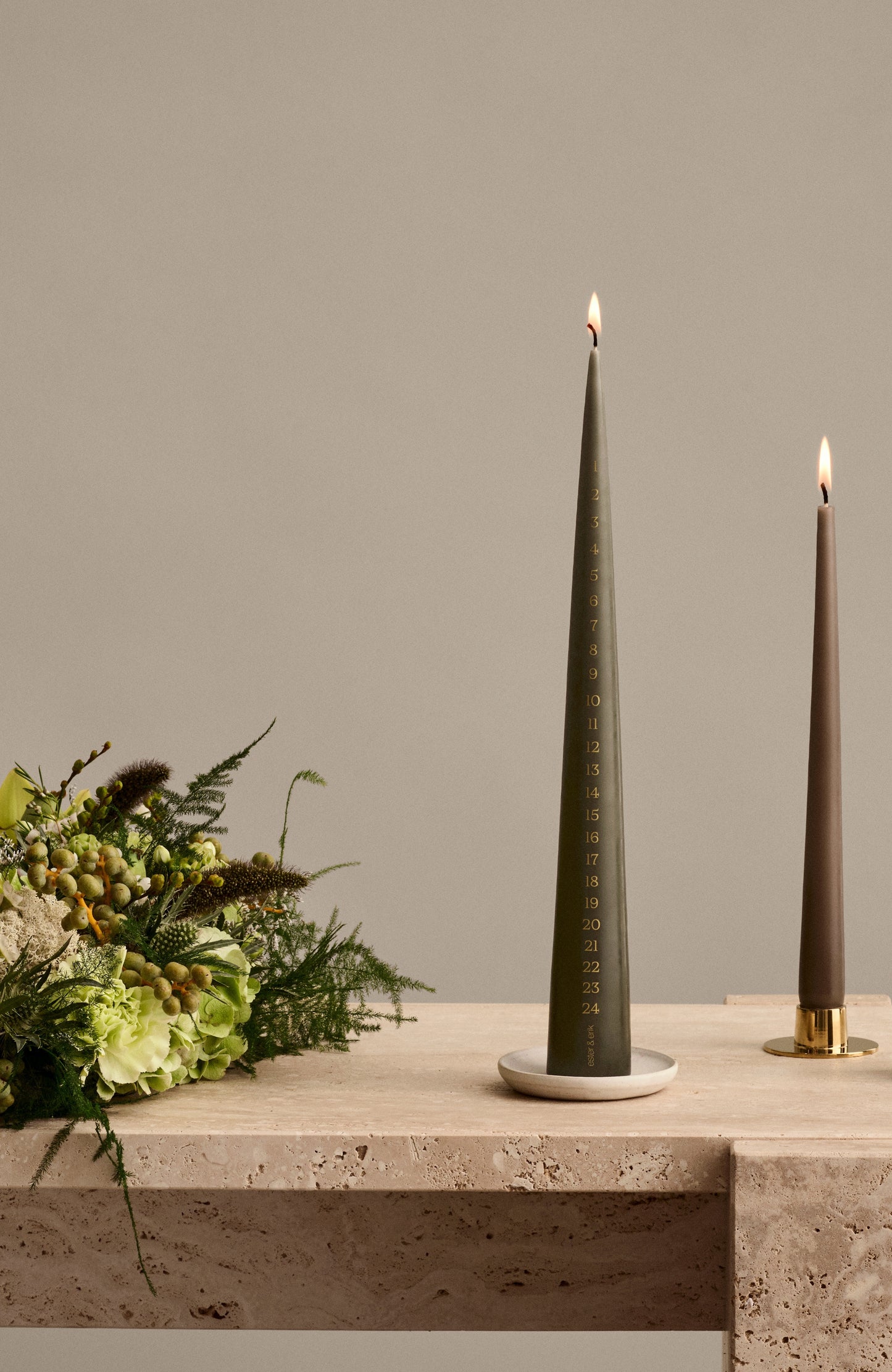 Green Soil Calendar Candle