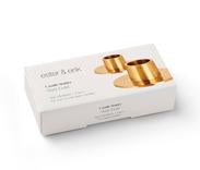 Set of Matt Gold Candle Holders