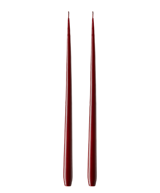 Deep Wine Taper Candle Set