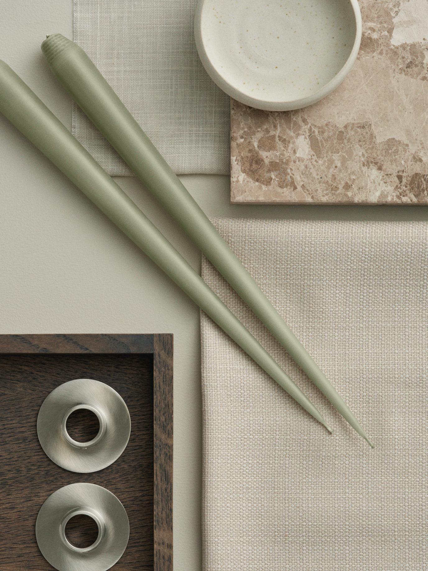 Artichoke Taper Candle Set