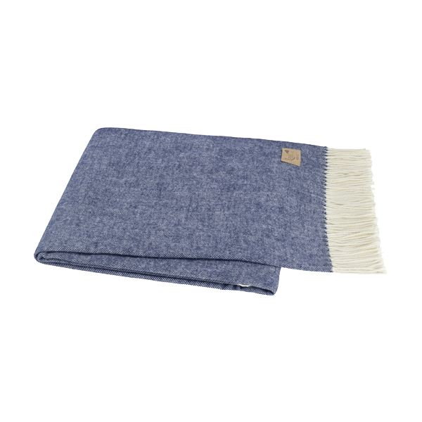 Indigo Italian Herringbone Throw