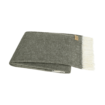 Moss Italian Herringbone Throw